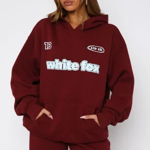 Ready To Go Oversized Hoodie Burgundy-1