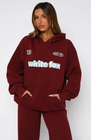 Ready To Go Oversized Hoodie Burgundy-1