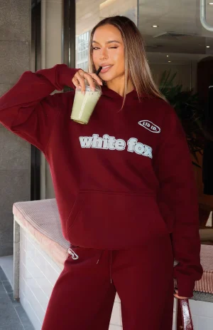 Ready To Go Oversized Hoodie Burgundy