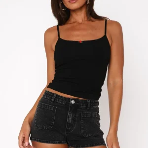 Remi Denim Black Acid Short-1