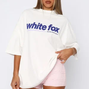 Set The Bar High Oversized White Tee-1