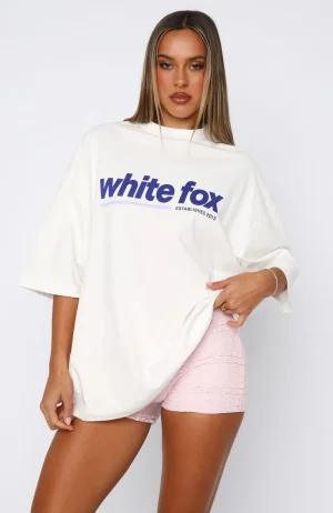 Set The Bar High Oversized White Tee-1
