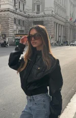 She's Sassy Pu Jacket Coffee