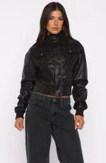 She's Sassy Pu Jacket Coffee-2