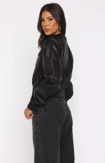 She's Sassy Pu Jacket Coffee-4
