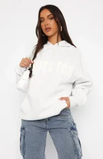 Shout It Out Oversized Hoodie Grey Marle-1