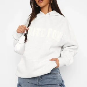Shout It Out Oversized Hoodie Grey Marle-1