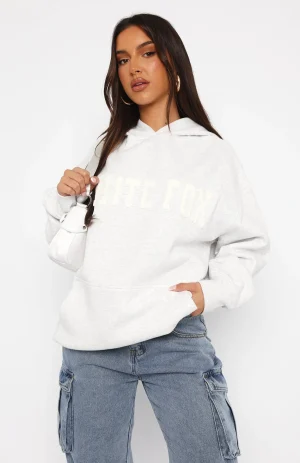Shout It Out Oversized Hoodie Grey Marle-1