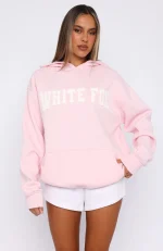 Shout It Out Oversized Hoodie Pink-1
