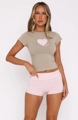 Skip Town Knit Booty Baby Pink Short-1