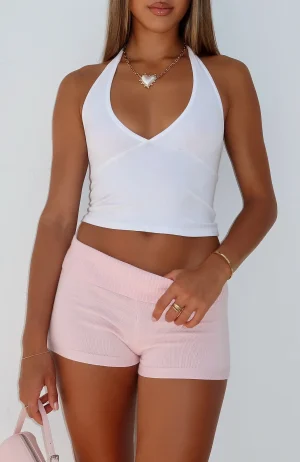 Skip Town Knit Booty Baby Pink Short