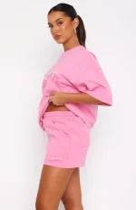 So Wavy Lounge Pink Short-2