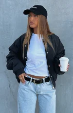 Soft Love Bomber Jacket Black