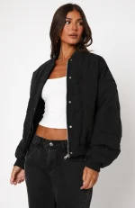 Soft Love Bomber Jacket Black-2