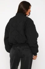 Soft Love Bomber Jacket Black-4