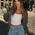 Something Forgotten Bomber Jacket Slate