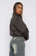 Something Forgotten Bomber Jacket Slate-4