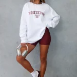 Stand With You Long Sleeve Oversized White Tee
