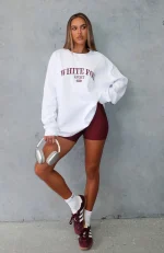 Stand With You Long Sleeve Oversized White Tee