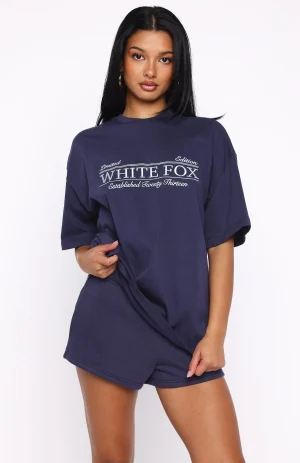 Standing My Ground Oversized Navy Tee