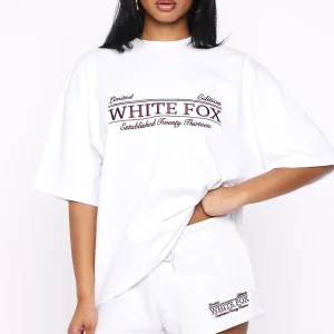 Standing My Ground Oversized White Tee-1