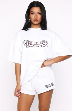 Standing My Ground Oversized White Tee-1