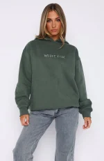 Stay Lifted Oversized Hoodie Dark Green-2