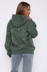 Stay Lifted Oversized Hoodie Dark Green-4