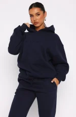 Stay Lifted Oversized Hoodie Navy-3