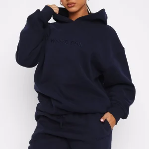 Stay Lifted Oversized Hoodie Navy-3