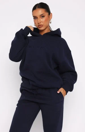 Stay Lifted Oversized Hoodie Navy-3