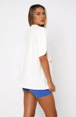 Summer Fun Oversized White Tee-3