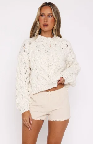 Summer Time Love Cream Short-1