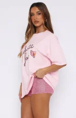 Sweet Bloom Oversized Pink Tee-2