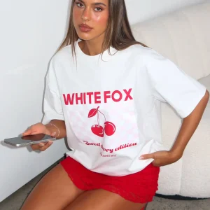 Sweet Cherry Edition Oversized White Tee