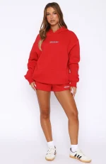 Take A Guess Lounge Red Short-4