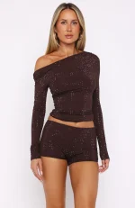 Tempted Heart Embellished Mini Chocolate Short-2