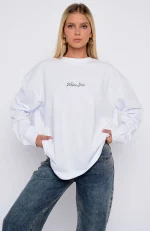 The Good Life Back Long Sleeve White Tee-1