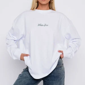 The Good Life Back Long Sleeve White Tee-1