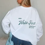 The Good Life Back Long Sleeve White Tee