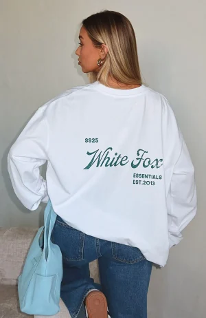 The Good Life Back Long Sleeve White Tee