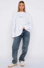 The Good Life Back Long Sleeve White Tee-4