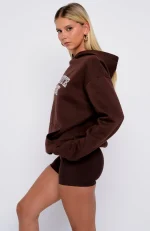 Took The Fall Oversized Hoodie Chocolate-2