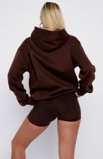 Took The Fall Oversized Hoodie Chocolate-3