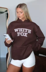 Took The Fall Oversized Hoodie Chocolate-5