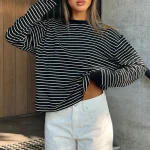 Touchdown Long Sleeve Black Stripe Tee