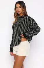 Touchdown Long Sleeve Black Stripe Tee-2