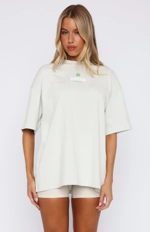 Tropic Time Oversized Sage Tee-1
