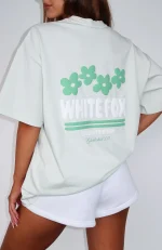 Tropic Time Oversized Sage Tee