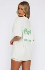 Tropic Time Oversized Sage Tee-3
